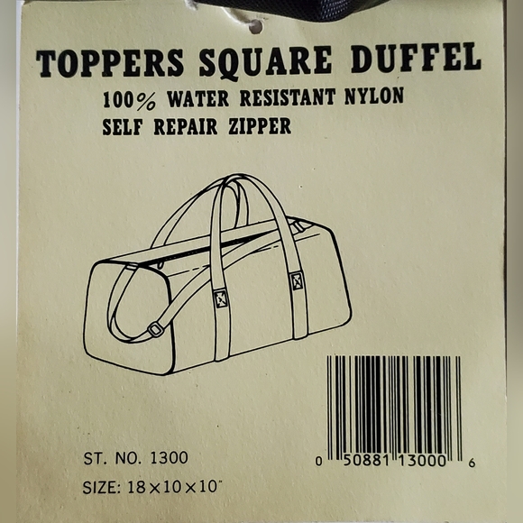 Toppers Oscar Mayer Black Sports Bag Duffel Carryall Advertising 18x10x10 - NWT - Picture 5 of 5